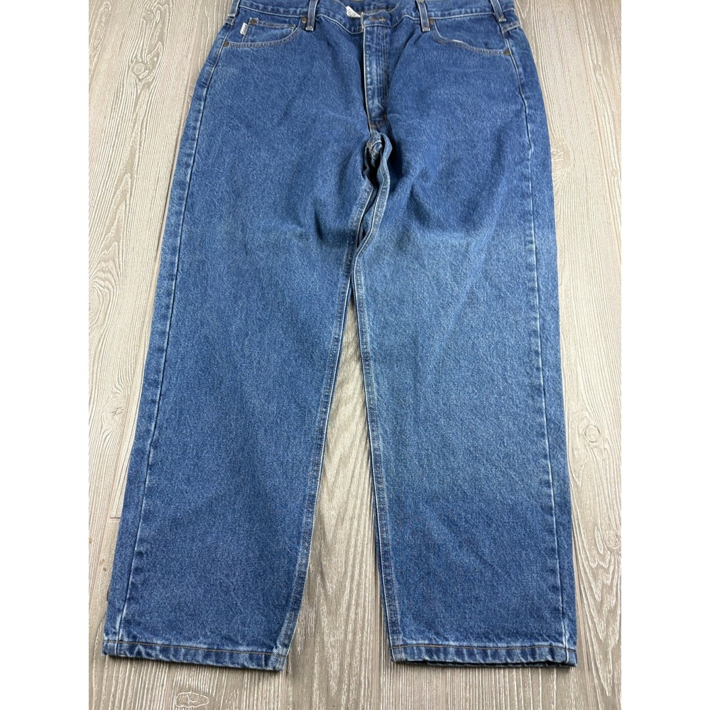 Carhartt B17 DST Relaxed Fit Classic Blue Denim Workwear Jeans Men's Size 42x30
